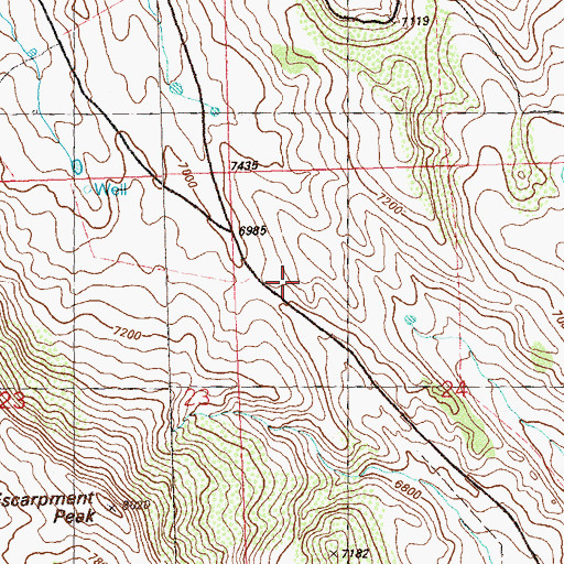 Topographic Map of Escarpment Arch, CO