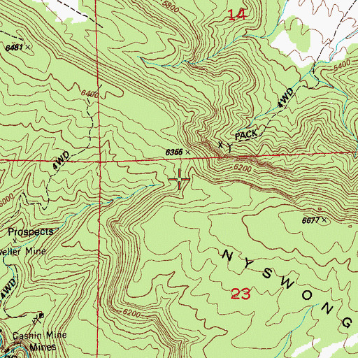 Topographic Map of Aperture Arch, CO