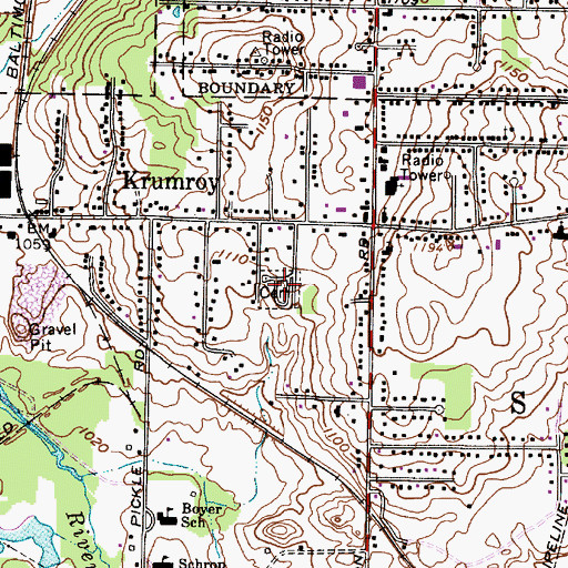 Topographic Map of Saint Nicholas Orthodox Cemetery, OH