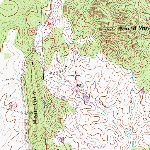 Topographic Map of Long Mountain Nursery, VA