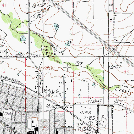 Topographic Map of Paradise Creek, OR