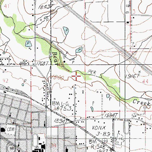 Topographic Map of Roca Creek, OR