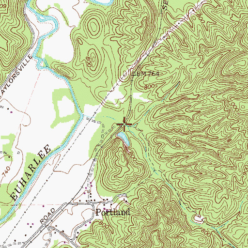 Topographic Map of Davitte (historical), GA