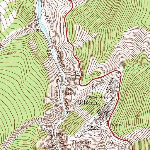 Topographic Map of Eagles Eye, CO