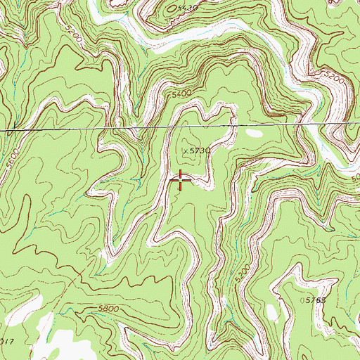 Topographic Map of Arete Arch, CO