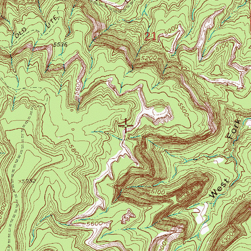 Topographic Map of West Pollock Arch, CO
