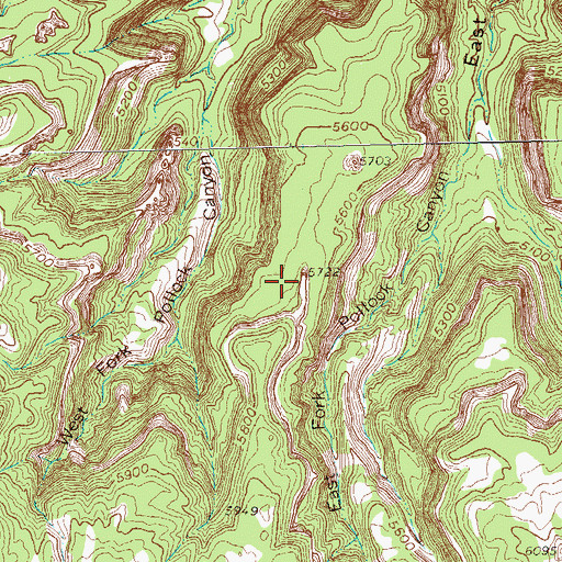 Topographic Map of Windows of Pollock Canyon, CO