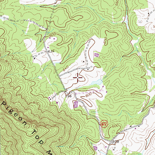 Topographic Map of Lost Valley Tree Farm and Nursery, VA