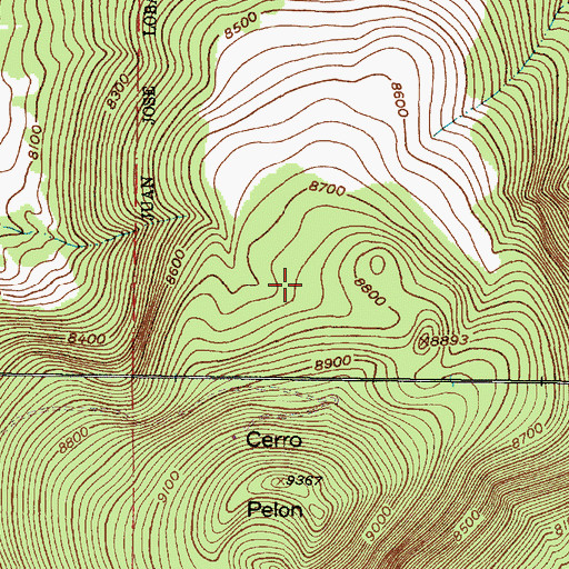 Topographic Map of Cerro Pelon Tank, NM