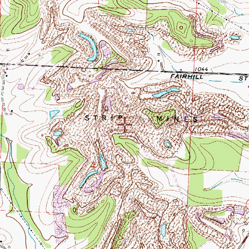 Topographic Map of American Landfill, OH