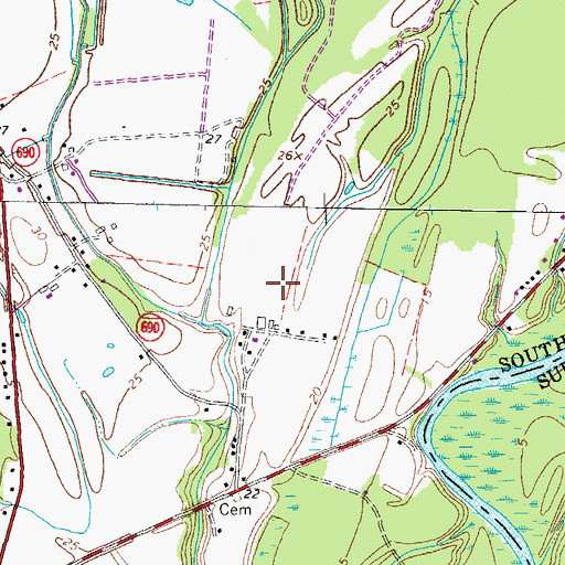 Topographic Map of Holland Nursery, VA