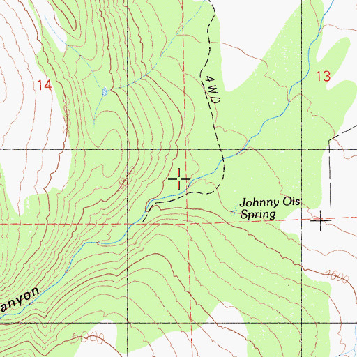 Topographic Map of Stones Canyon, CA