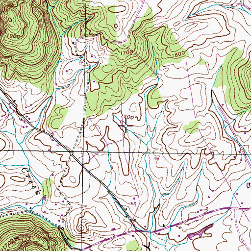 Topographic Map of Carter Valley Landfill, TN
