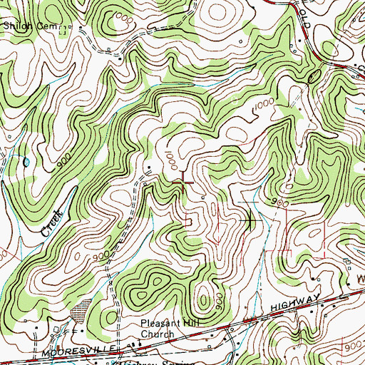 Topographic Map of Cedar Ridge Landfill, TN
