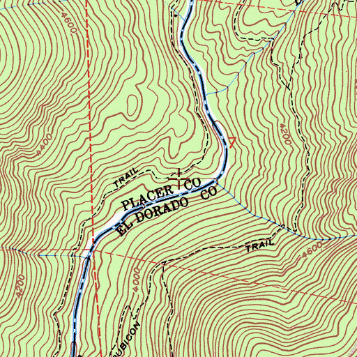 Topographic Map of Stony Creek, CA