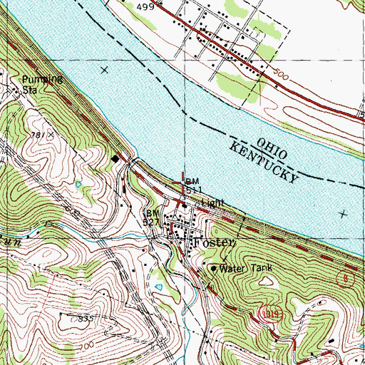 Topographic Map of Foster Landing, KY