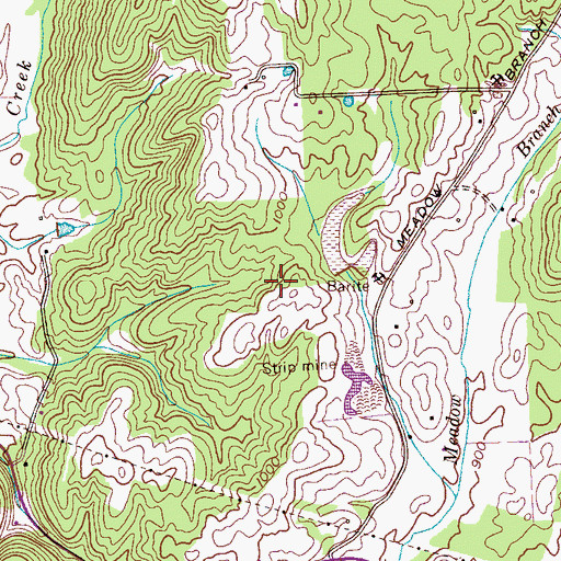 Topographic Map of Mine Road Landfill, TN