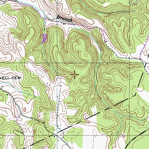 Topographic Map of Quail Hollow Landfill, TN