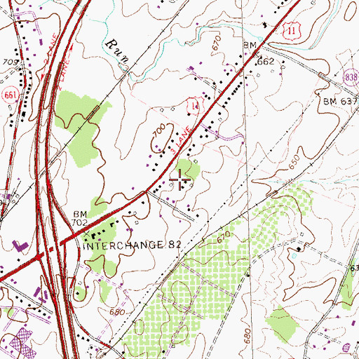 Topographic Map of Webers Nursery, VA