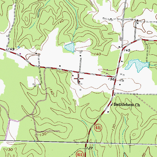 Topographic Map of Pine View Greenhouses, VA
