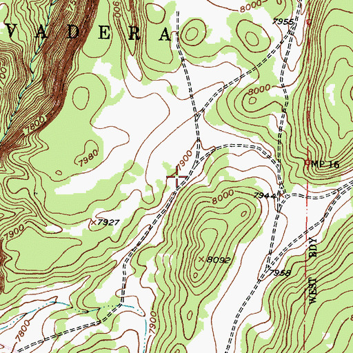 Topographic Map of West Colanutria Tank, NM