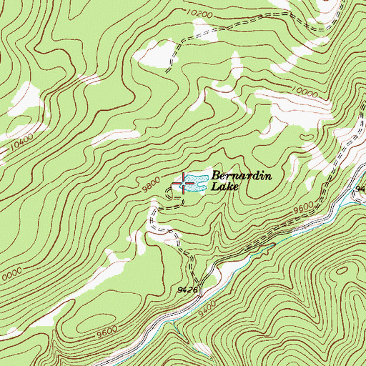 Topographic Map of Bernardin Lake, NM
