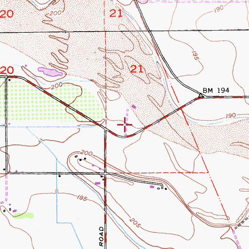 Topographic Map of Hamilton Pit, CA