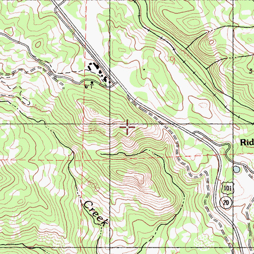 Topographic Map of Harris Quarry, CA