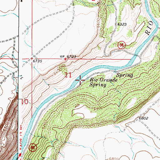 Topographic Map of Orilla Verde, NM
