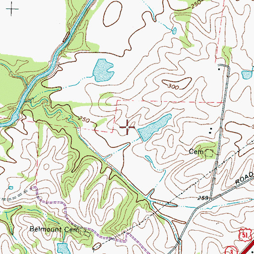 Topographic Map of North Shelby Landfill, TN
