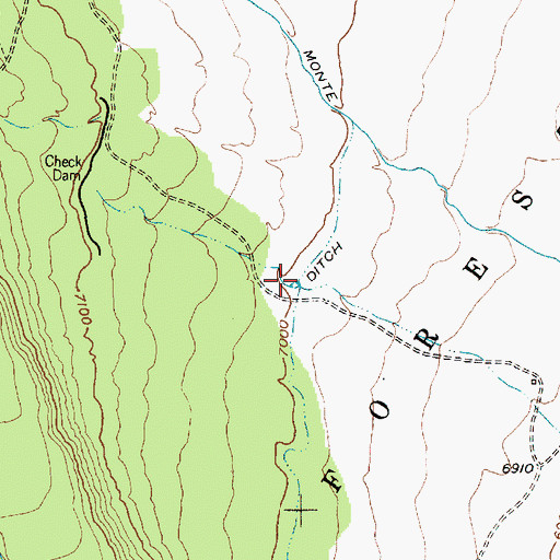 Topographic Map of Alemanes Tank, NM