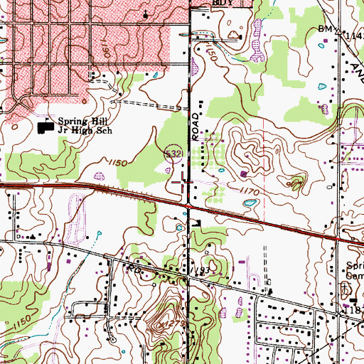 Topographic Map of Saint Nicholas Orthodox Church, OH