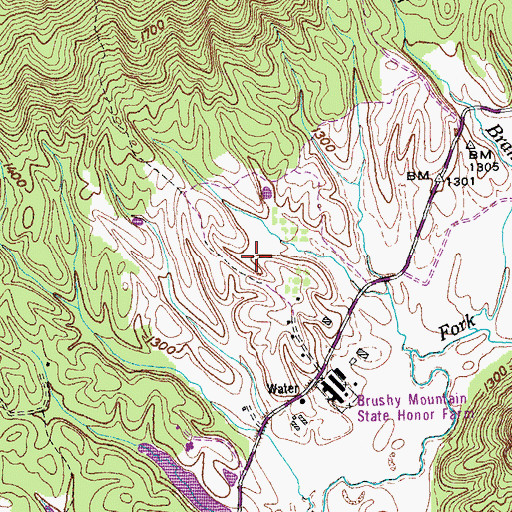 Topographic Map of Morgan County Landfill, TN