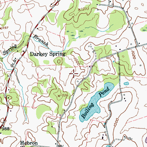 Topographic Map of White County Landfill, TN