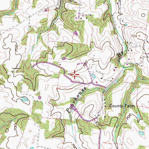 Topographic Map of Robertson County Landfill, TN