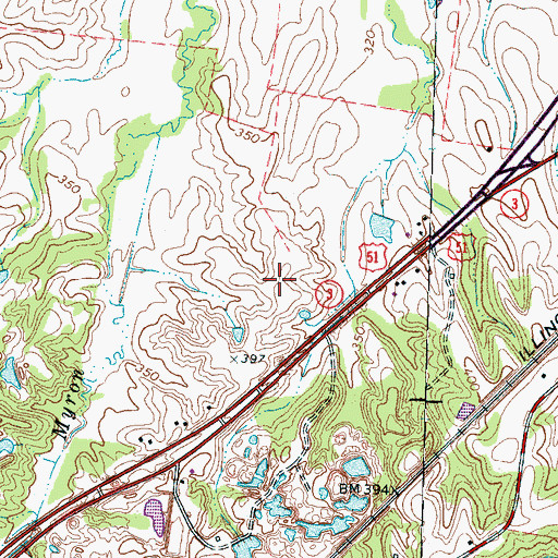 Topographic Map of Tipton County Landfill, TN
