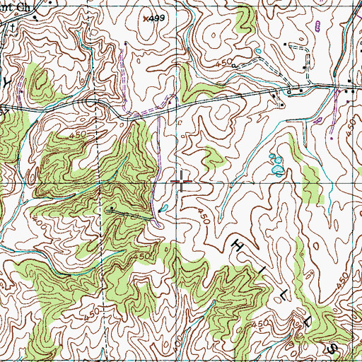 Topographic Map of Milan City Landfill, TN