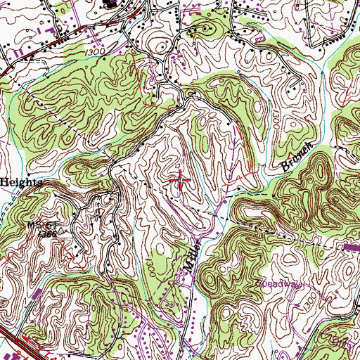 Topographic Map of Kingsport City Landfill, TN