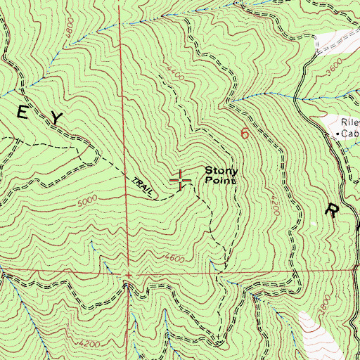Topographic Map of Stony Point, CA