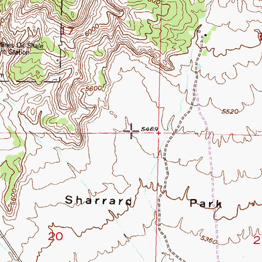Topographic Map of Garfield County Landfill, CO