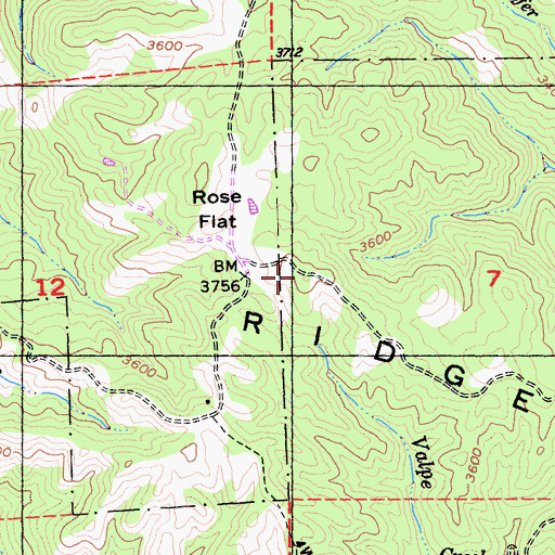 Topographic Map of Discovery Peak, CA