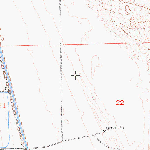Topographic Map of Highline Pit, CA