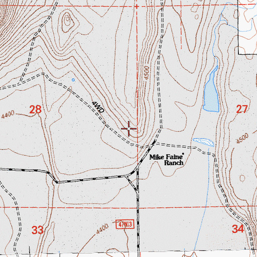 Topographic Map of Horse Mountain Quarry, CA