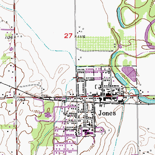 Topographic Map of Saint Mary Ukrainian Orthodox Church, OK