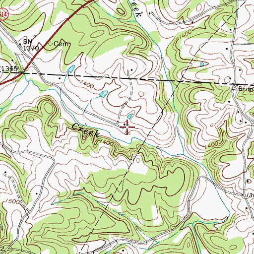 Topographic Map of Circle R Farm, NC