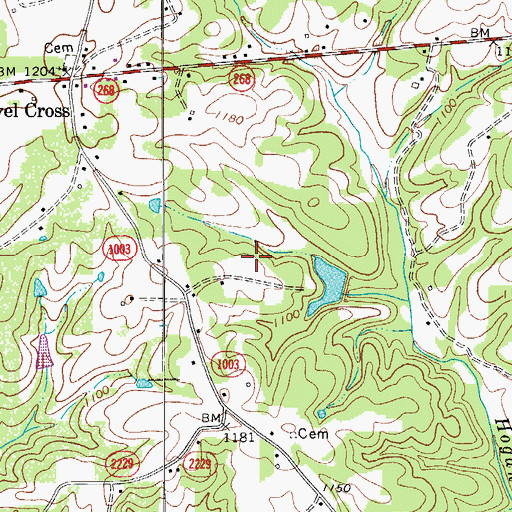 Topographic Map of Marsh Farms, NC