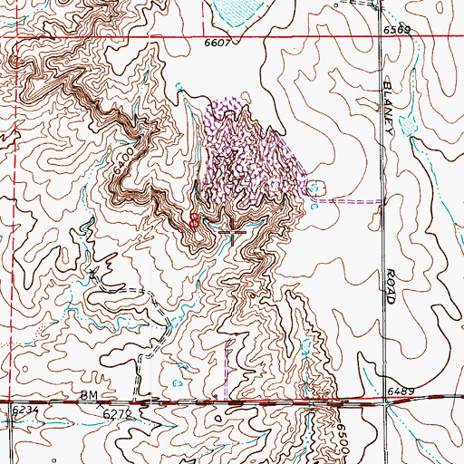 Topographic Map of Colorado Springs Landfill, CO