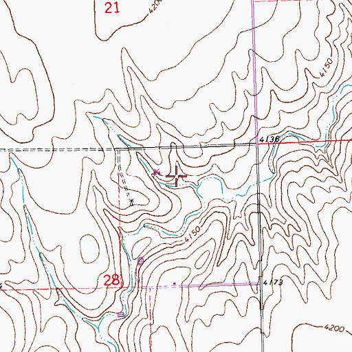 Topographic Map of Kit Carson County Landfill, CO