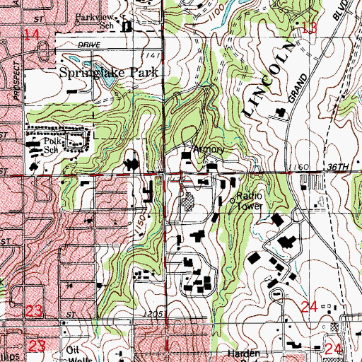 Topographic Map of Oklahoma Veterans Cemetery, OK