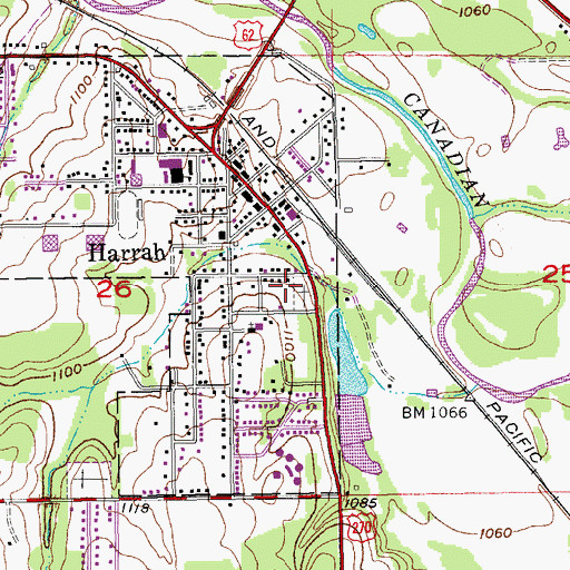 Topographic Map of Saint Teresa's Catholic Cemetery, OK